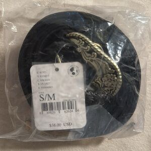 NWT Free People Black Rock Western Belt by Free People, Black, S/M